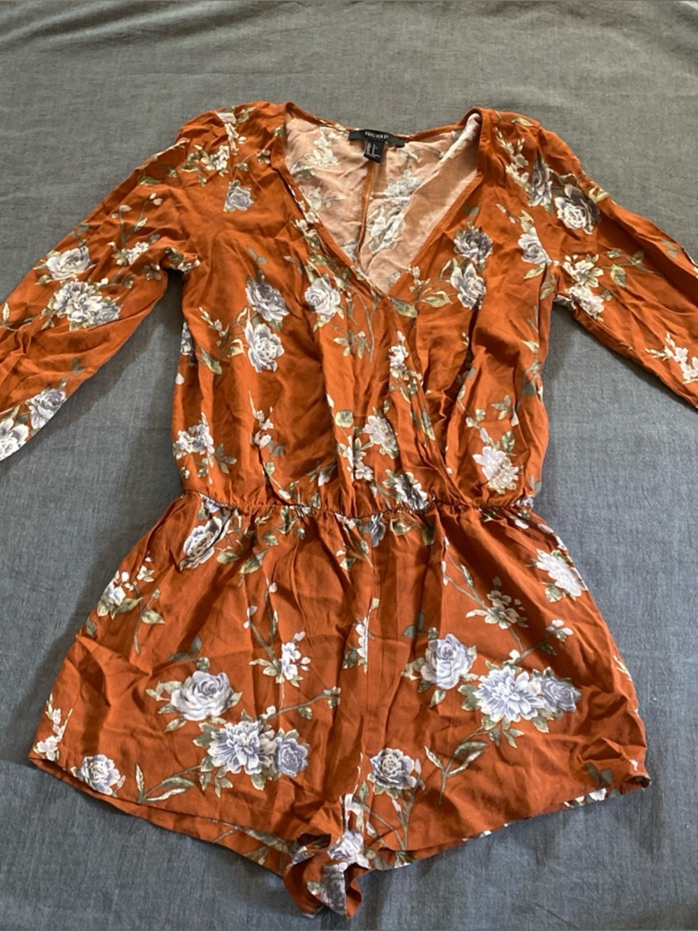 Burnt orange forever 21 romper